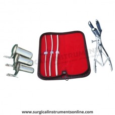 Hegar uterine dilator 3 pieces set,3-4, 5-6, 7-8, mathieu speculum, collin 3pcs